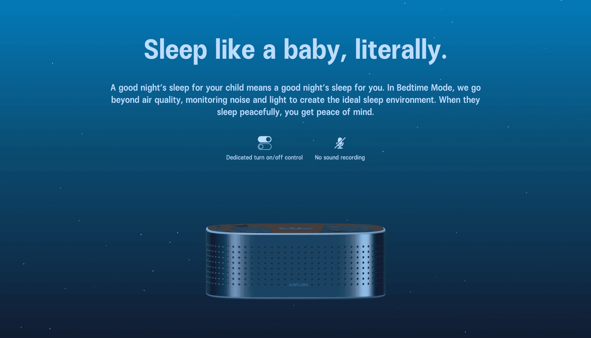 sleep like a baby, literally.